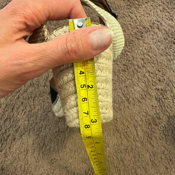 Gentle Souls Charli X Band Wedge Leather Sandals Shoes Black Espadrille 9.5 $179 - Picture 4 of 8